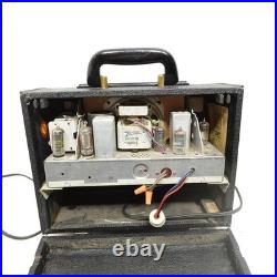 Vintage Zenith G503-Y Portable Tube Radio Chassis 5G41 Black Case Works Vintage Zenith G503-Y Portable Tube Radio Chassis 5G41 Black Case Works