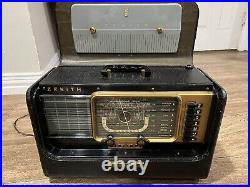 Vintage Zenith H500 Trans-Oceanic Portable Tube Radio Original Working Condition