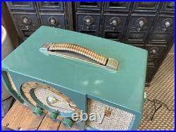 Vintage Zenith H724Z1 Bakelite Am Fm Table Radio Tested Working Green