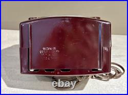 Vintage Zenith K412-R Owl Eyes Portable Tube Radio Professionally Restored and w