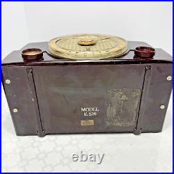 Vintage Zenith K526 Tube Radio 1953 AM Broadcast Reciever Brown Tabletop 5K04