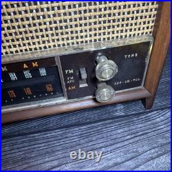 Vintage Zenith K731 AM FM Tube Radio Wood Tabletop Long Distance Works Great