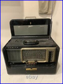 Vintage Zenith L600 TransOceanic Tube Radio Portable WaveMagnet 1950's Parts