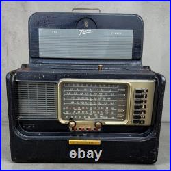 Vintage Zenith L600 Trans-Oceanic Wave Magnet Tube Radio Clean w Manual Untested