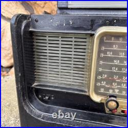 Vintage Zenith L600 Trans-Oceanic Wave Magnet Tube Radio Clean w Manual Untested