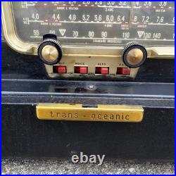 Vintage Zenith L600 Trans-Oceanic Wave Magnet Tube Radio Clean w Manual Untested