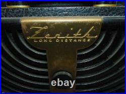 Vintage Zenith Long Distance Catalin Tube Carry Case Radio-AM-Not Tuning
