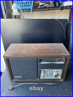 Vintage Zenith Mid Century Long Distance AM/FM Tube Radio Tested/Works Dusty