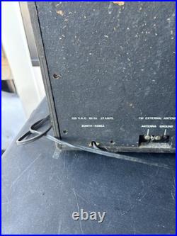 Vintage Zenith Mid Century Long Distance AM/FM Tube Radio Tested/Works Dusty