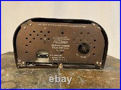 Vintage Zenith Model 5G03 G-516 Owl Eye Tube Radio Bakelite Art Deco Brown READ