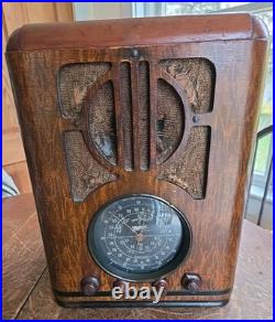 Vintage Zenith Model 6-S-229 AM/SWithPB Tombstone Tube Radio Working