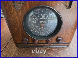 Vintage Zenith Model 6-S-229 AM/SWithPB Tombstone Tube Radio Working