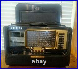 Vintage Zenith Model B600 Wave Magnet Transoceanic AM/SW Radio Working