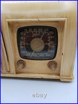 Vintage Zenith No. 2-36 Long Distance Tube Radio Turns On Doesn't Tune P/R RARE