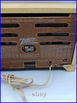 Vintage Zenith No. 2-36 Long Distance Tube Radio Turns On Doesn't Tune P/R RARE