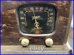 Vintage Zenith Portable Radio 6G501L 1941 AM Radio Power Tested FREE SHIP