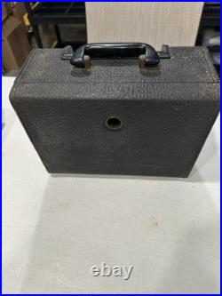 Vintage Zenith Portable Tube Radio w Original Manual Black Untested Estate