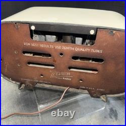 Vintage Zenith Racetrack tube radio Grey H511G Works