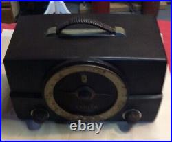 Vintage Zenith Radio 1950s Made in the USA Tested Works Brown Color