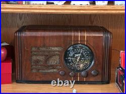 Vintage Zenith Radio 5 S 119 Wood Cabinet Tabletop Tested and Works 20x11.5x9.1