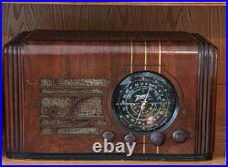 Vintage Zenith Radio 5 S 119 Wood Cabinet Tabletop Tested and Works 20x11.5x9.1