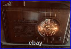 Vintage Zenith Radio 5 S 119 Wood Cabinet Tabletop Tested and Works 20x11.5x9.1
