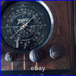Vintage Zenith Radio 5 S 119 Wood Cabinet Tabletop Tested and Works 20x11.5x9.1 Vintage Zenith Radio 5 S 119 Wood Cabinet Tabletop Tested and Works 20x11.5x9.1