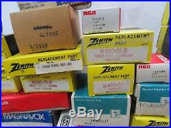 Vintage Zenith Rca Radio Tv Box Lot Spares Replacement Parts Tubes Nos
