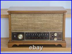 Vintage Zenith S-58040 Mid Century Long Distance AM FM Tube Radio 1950s Works