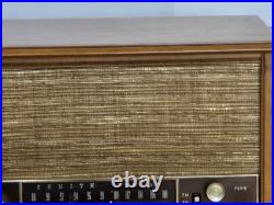 Vintage Zenith S-58040 Mid Century Long Distance AM FM Tube Radio 1950s Works