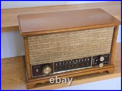 Vintage Zenith S-58040 Mid Century Long Distance AM FM Tube Radio 1950s Works