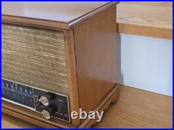Vintage Zenith S-58040 Mid Century Long Distance AM FM Tube Radio 1950s Works