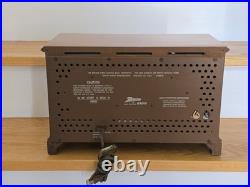Vintage Zenith S-58040 Mid Century Long Distance AM FM Tube Radio 1950s Works