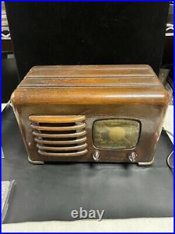 Vintage Zenith Ser# 6D 525 Toaster Wood Tube Radio 1940's All Original JW862