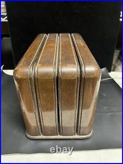Vintage Zenith Ser# 6D 525 Toaster Wood Tube Radio 1940's All Original JW862