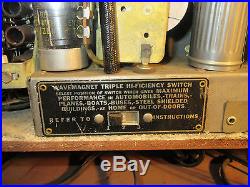 Vintage Zenith Short Wave Portable Tube Radio Bomber Model 7G605 Wave Magnet