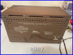 Vintage Zenith T350 Tube Radio Wood Mid Century 1950s USA Tested Working