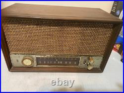 Vintage Zenith T350 Tube Radio Wood Mid Century 1950s USA Tested Working