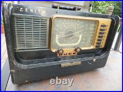 Vintage Zenith TransOceanic Tube Radio Model H500 Shortwave & AM Works, Issues