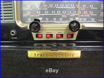 Vintage Zenith Trans-Oceanic A600 Antique Tube Radio Working