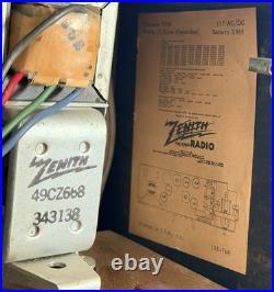 Vintage Zenith Trans-Oceanic H500 Shortwave Radio With Manual Still Works Great