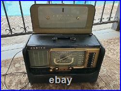 Vintage Zenith Trans-Oceanic Model H500 Short Wave Magnet Radio Powers Up