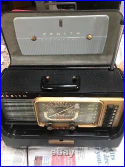 Vintage Zenith Trans-Oceanic Model H500 Short Wave Magnet Radio Works