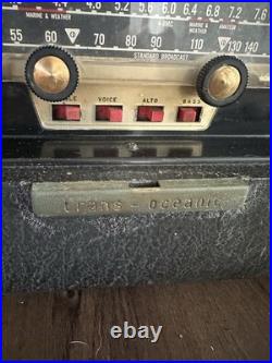 Vintage Zenith Trans Oceanic Portable Wave Magnet Tube Short Wave Radio WORKS