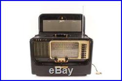 Vintage Zenith Trans-Oceanic Radio With Headphones & Paperwork