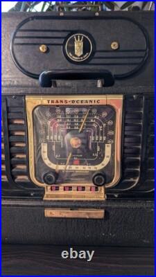Vintage Zenith Trans-Oceanic Tube Radio G-500 WORKING Vintage Zenith Trans-Oceanic Tube Radio G-500 WORKING