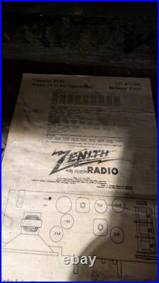 Vintage Zenith Trans-Oceanic Tube Radio G-500 WORKING Vintage Zenith Trans-Oceanic Tube Radio G-500 WORKING