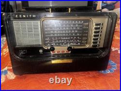 Vintage Zenith Trans-Oceanic Wave-Magnet Radio Portable Shortwave Tube Receiver Vintage Zenith Trans-Oceanic Wave-Magnet Radio Portable Shortwave Tube Receiver