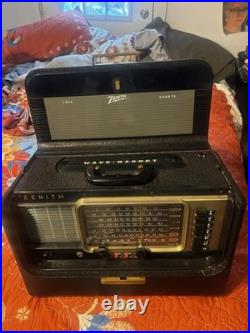 Vintage Zenith Trans-Oceanic Wave-Magnet Radio Portable Shortwave Tube Receiver Vintage Zenith Trans-Oceanic Wave-Magnet Radio Portable Shortwave Tube Receiver