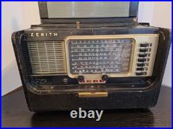 Vintage Zenith Trans Oceanic Wave Magnet Tube Radio Model T600-T600L. 1956